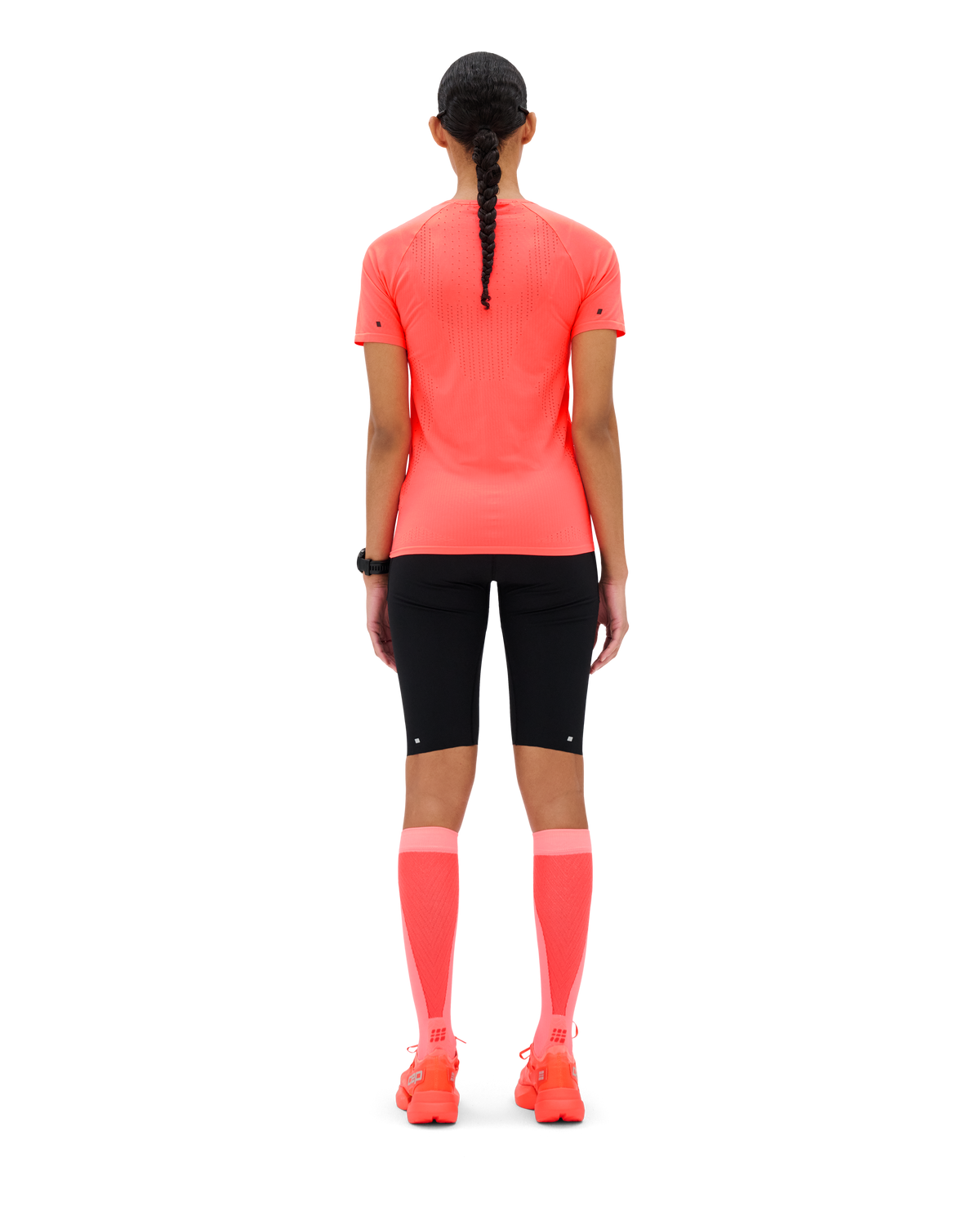 Core Run Ultralight Short Sleeve Shirt, Women, Neon Coral