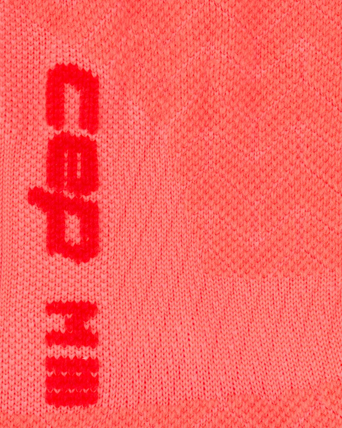 Core Run Ultralight Tall Compression Socks, Women, Neon Coral/Red, close-up detail