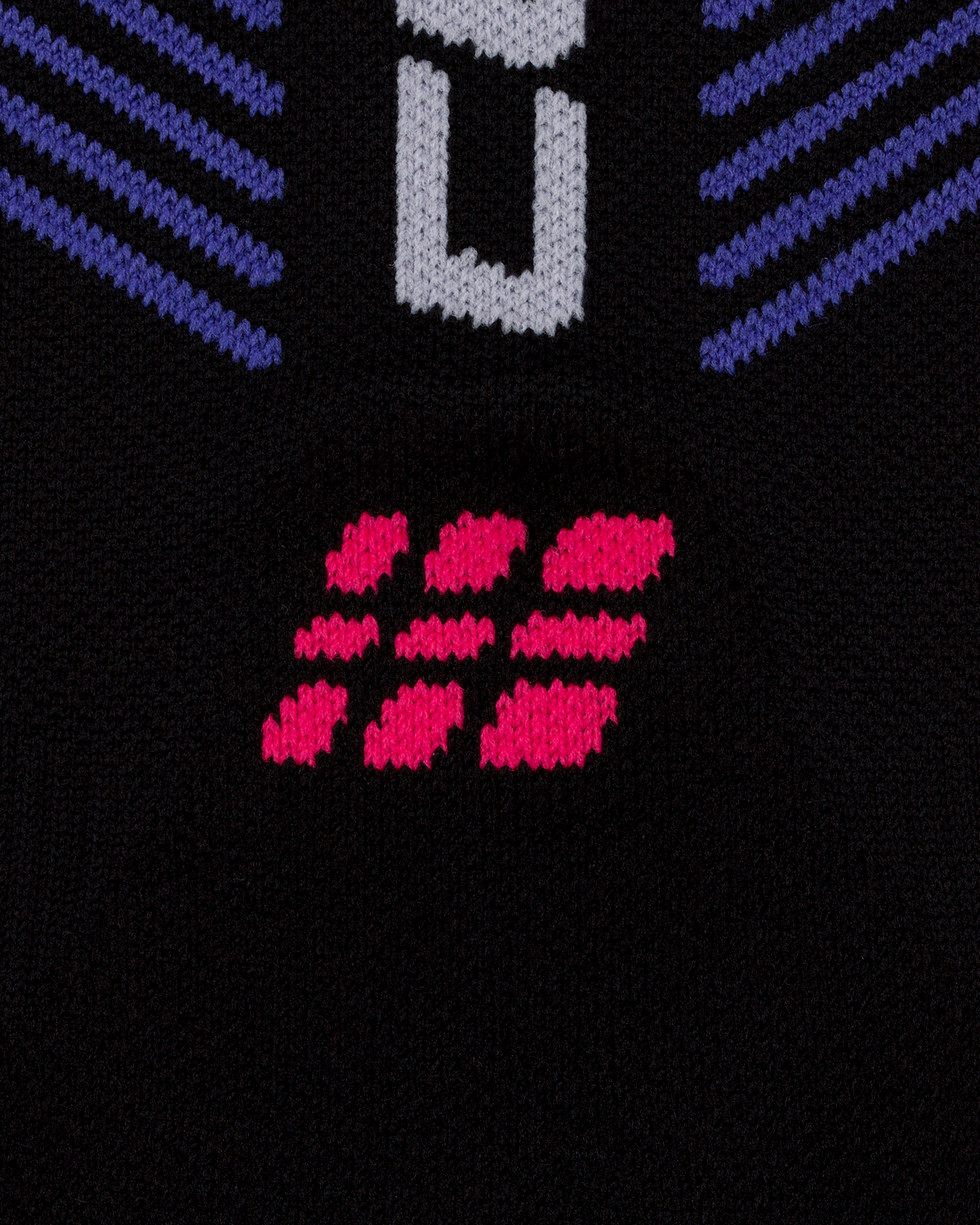 Core Run Vertical Mid Cut Compression Socks, Black/Lilac/Pink, close-up detail