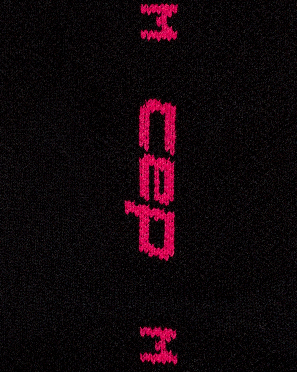 Core Run Vertical Mid Cut Compression Socks, Black/Lilac/Pink, close-up detail