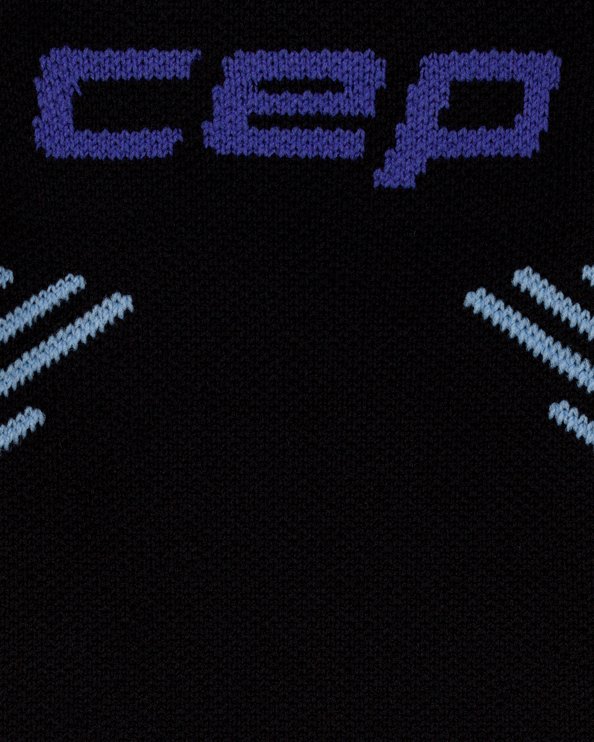 Core Run Vertical Mid Cut Compression Socks, Black/Lime/Purple, close-up detail