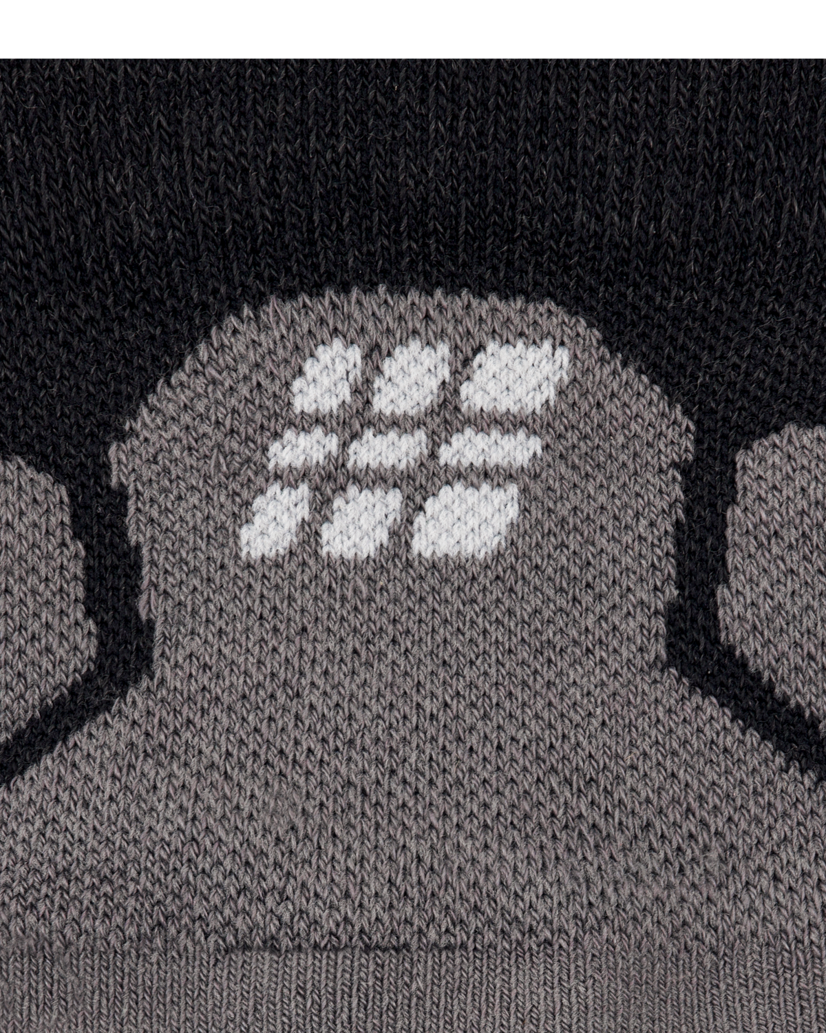 Hiking Light Cushion Low Cut Socks, Black/Grey, close-up detail
