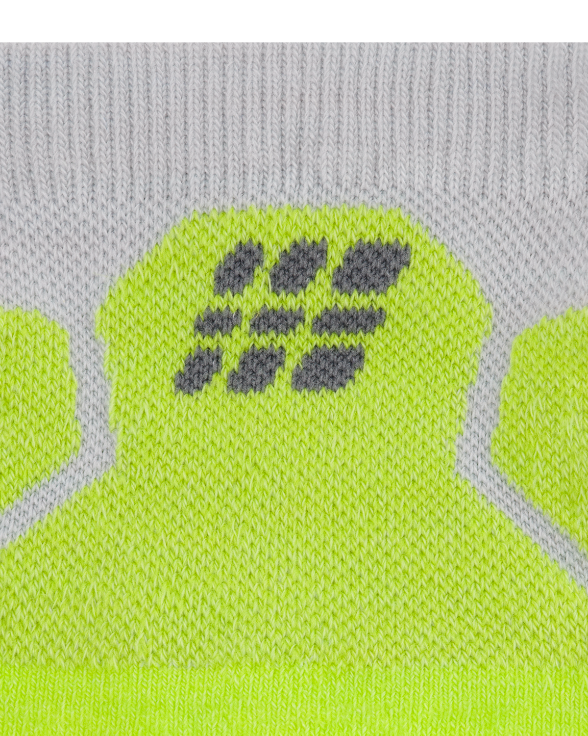 Hiking Light Cushion Low Cut Socks, Light Grey/Acid Lime, close-up detail