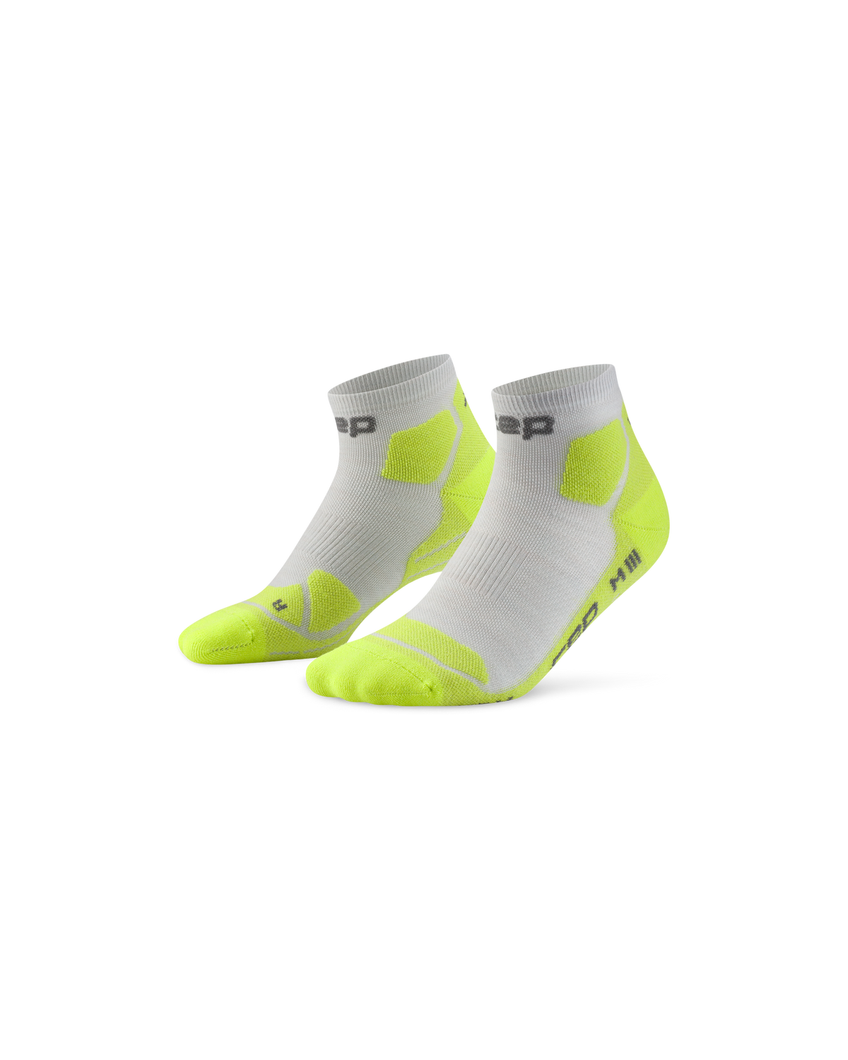 Hiking Light Cushion Low Cut Socks, Light Grey/Acid Lime