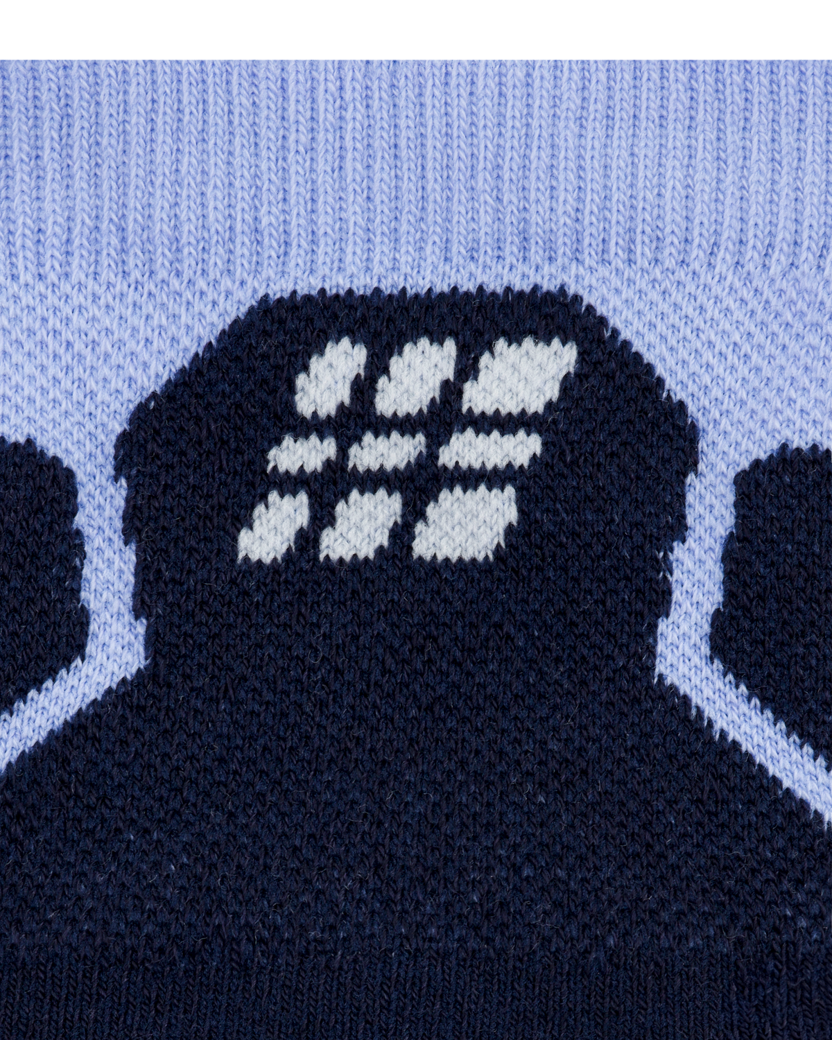 Hiking Light Cushion Low Cut Socks, Light Blue/Dark Blue, close-up detail