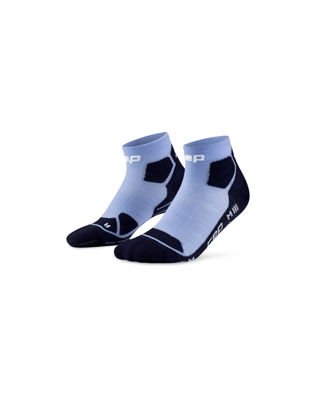 Hiking Light Cushion Low Cut Socks, Light Blue/Dark Blue