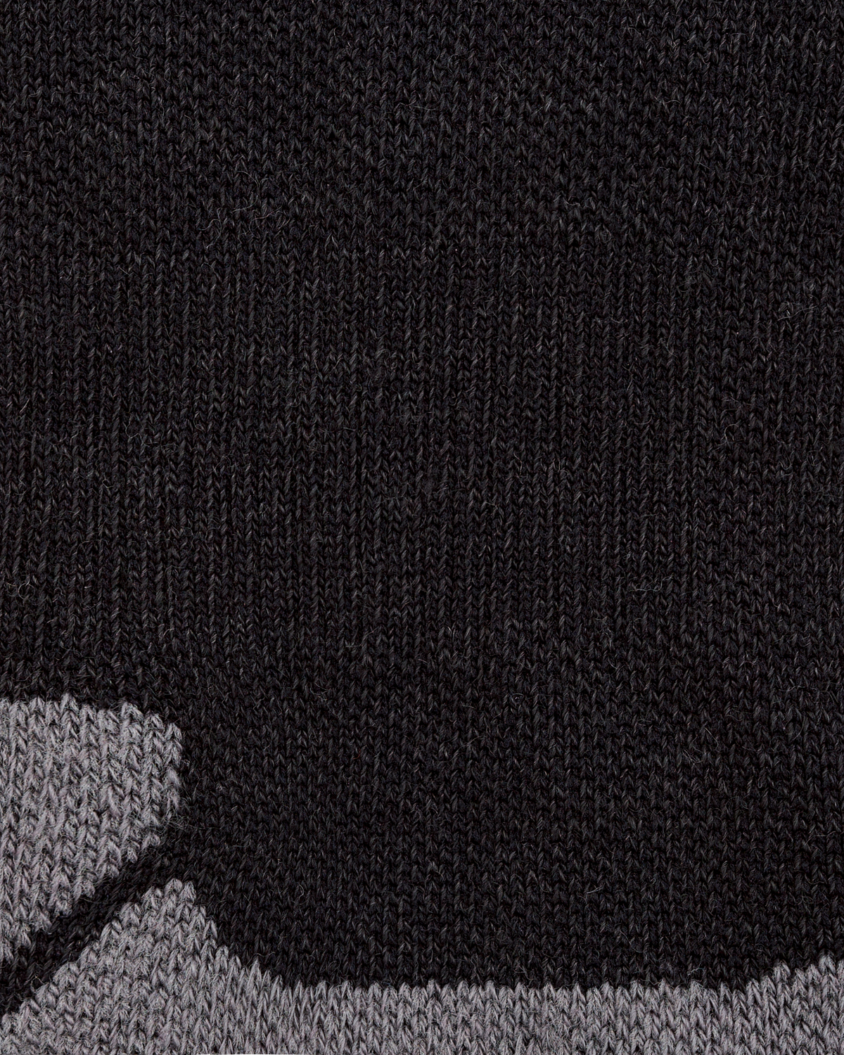 Hiking Light Cushion Mid Cut Compression Socks, Black/Grey, close-up detail