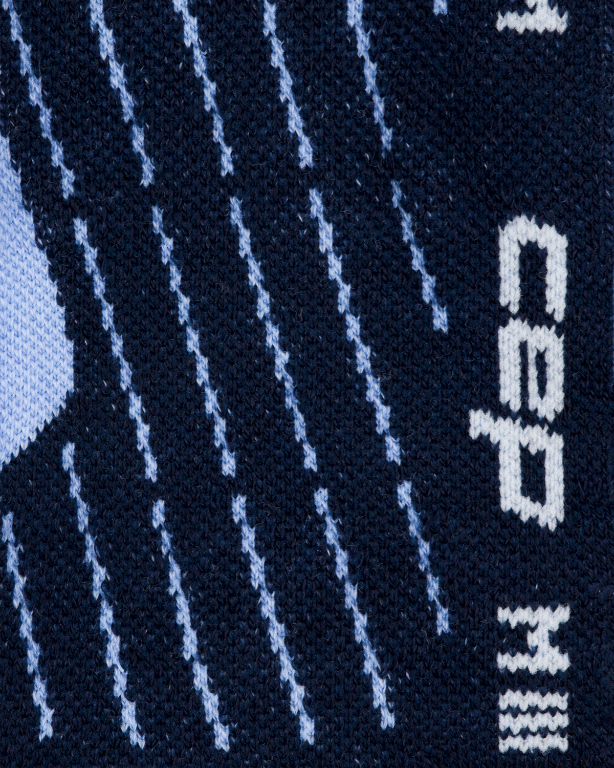 Hiking Light Cushion Mid Cut Compression Socks, Light Blue/Dark Blue, close-up detail