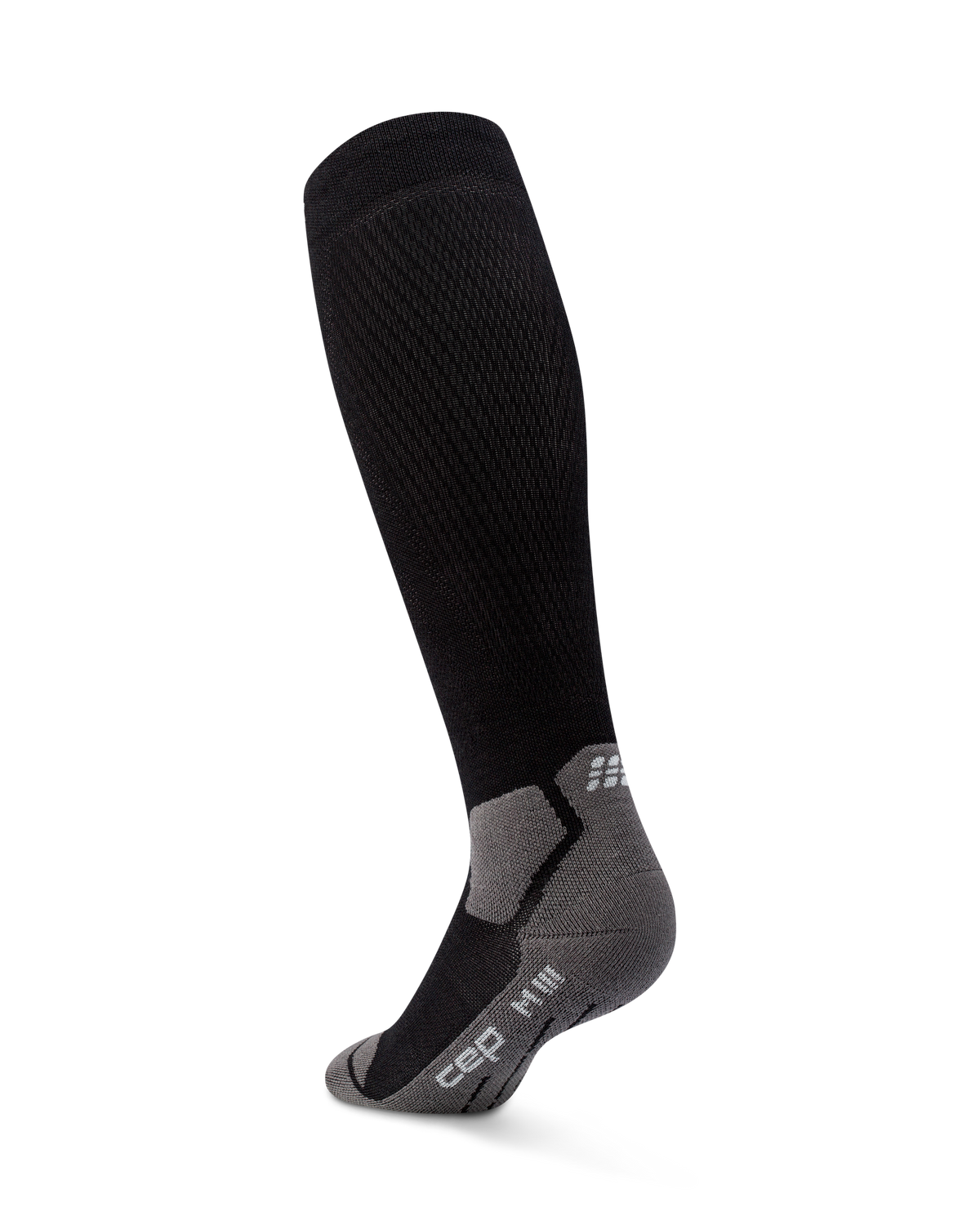 Hiking Light Cushion Tall Compression Socks, Men, Black/Grey