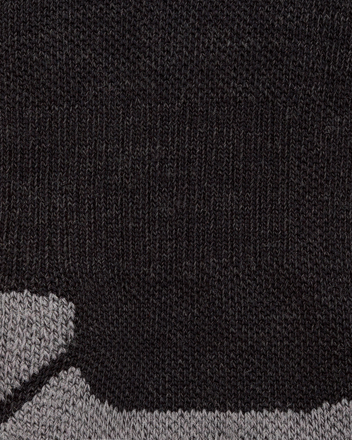 Hiking Light Cushion Tall Compression Socks, Men, Black/Grey, close-up detail