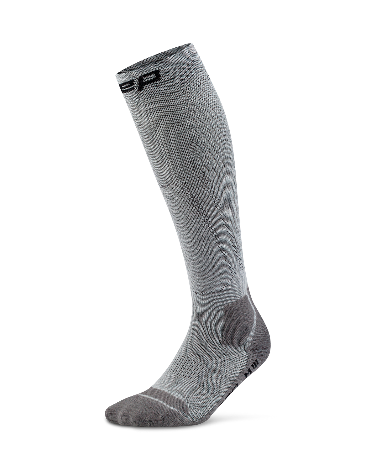 Hiking Light Cushion Tall Compression Socks, Men, Grey/Dark Grey