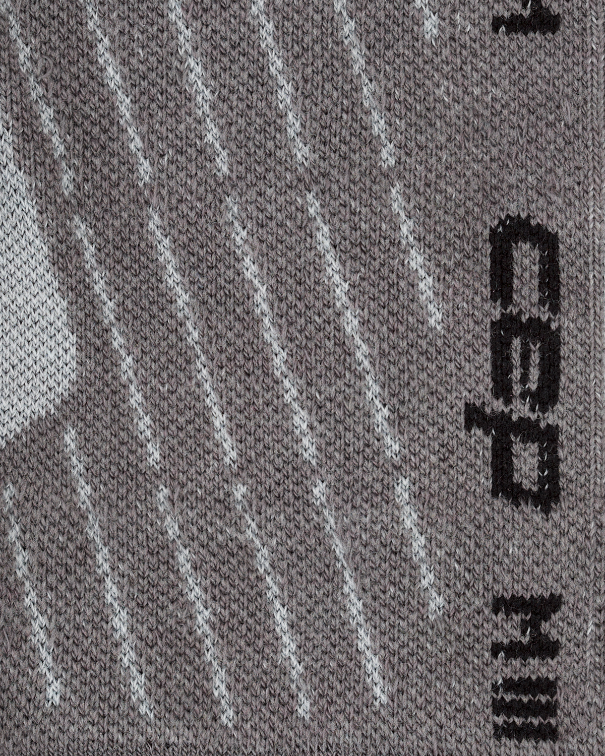 Hiking Light Cushion Tall Compression Socks, Men, Grey/Dark Grey, close-up detail