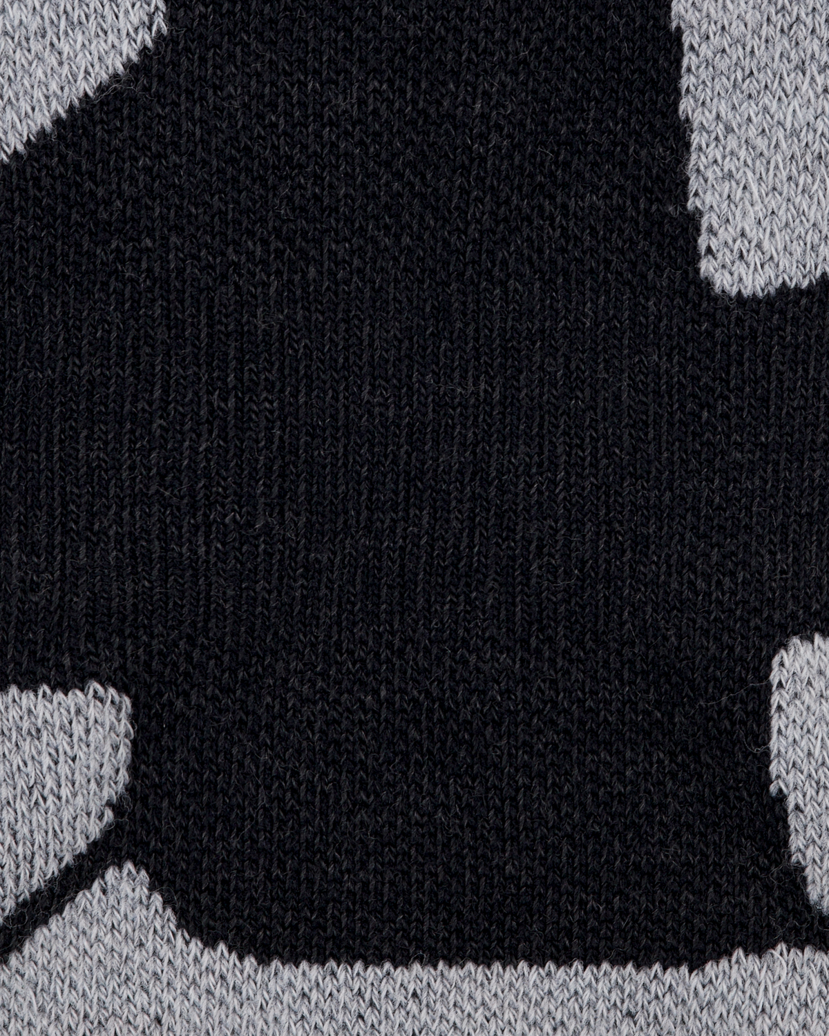Hiking Mid Cushion Mid Cut Compression Socks, Black/Grey, close-up detail