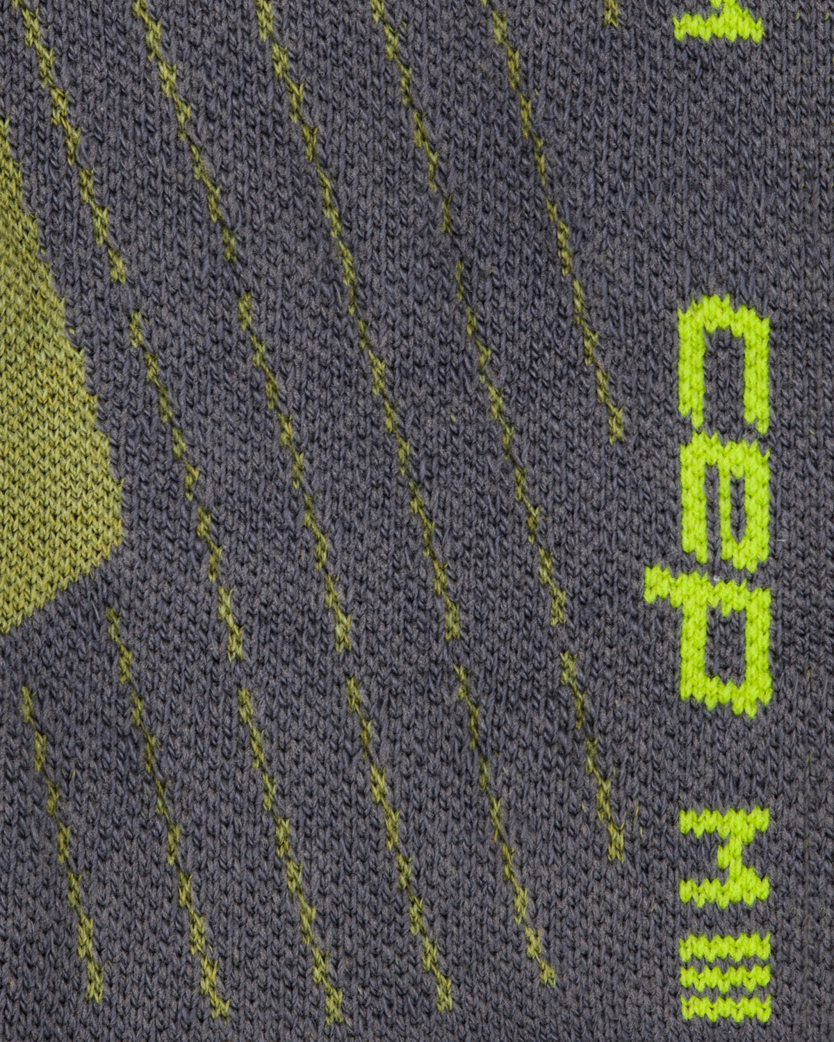 Hiking Mid Cushion Mid Cut Compression Socks, Olive/Grey, close-up detail