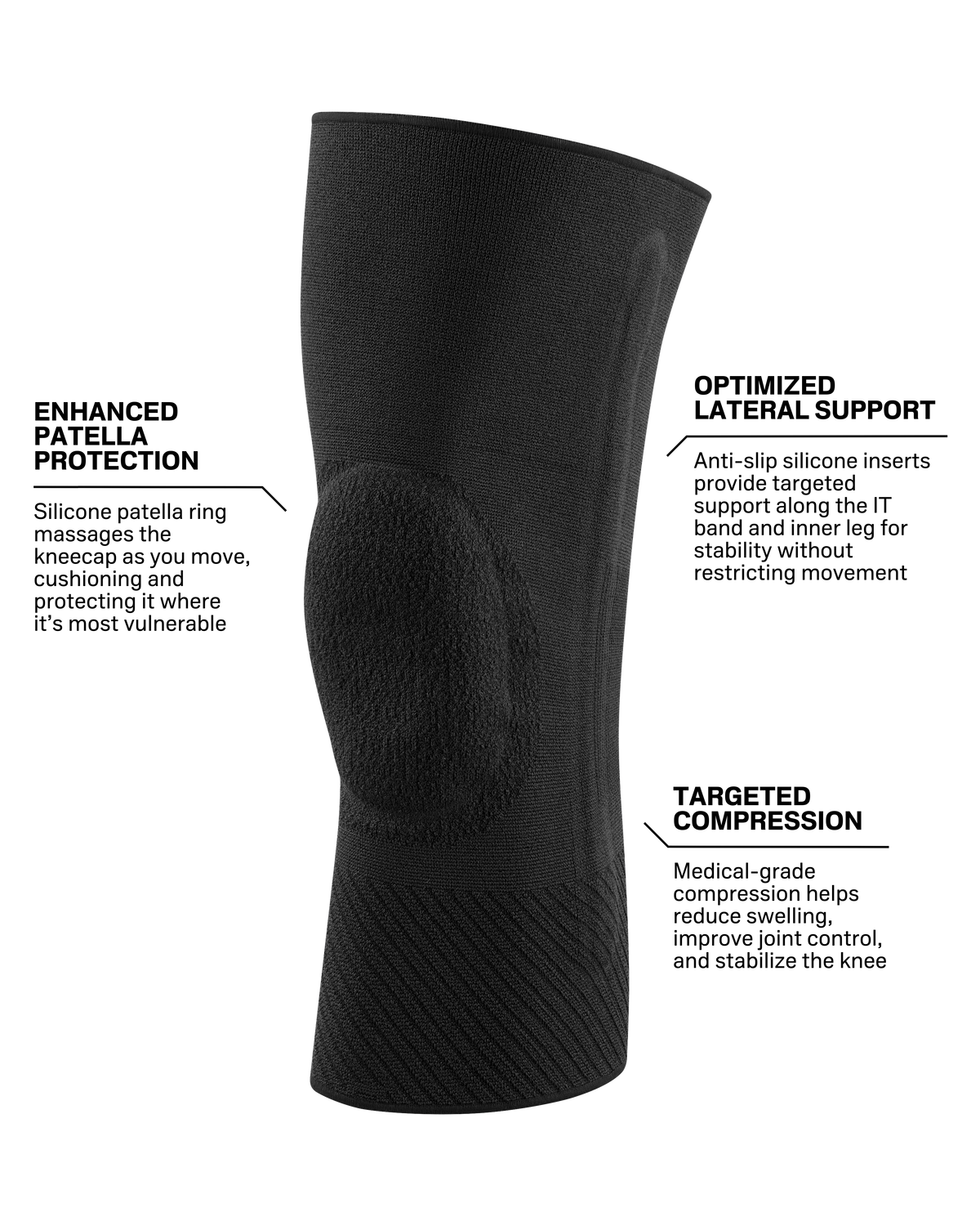 Max Support Knee Sleeve, Solid-Black