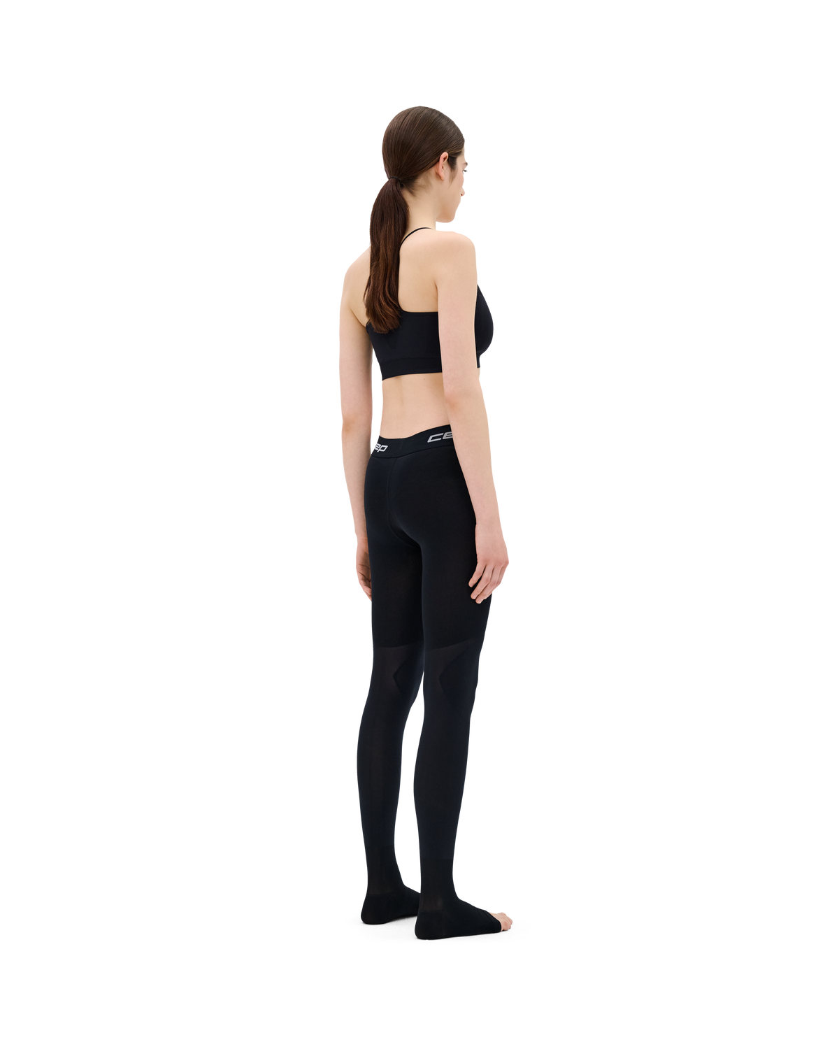Pro Recovery Compression Open Toe Tights, Women, Black