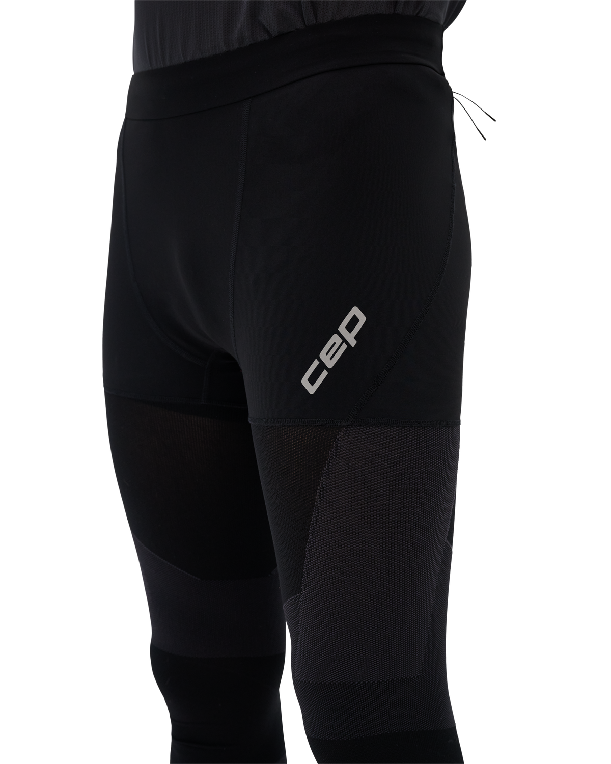 Pro Run 3D Compression Tights, Men, Black, close-up detail