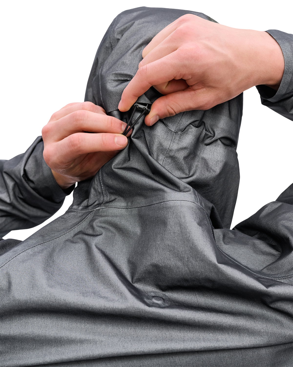 Pro Run 3-Layer Jacket, Men, Grey, close-up detail