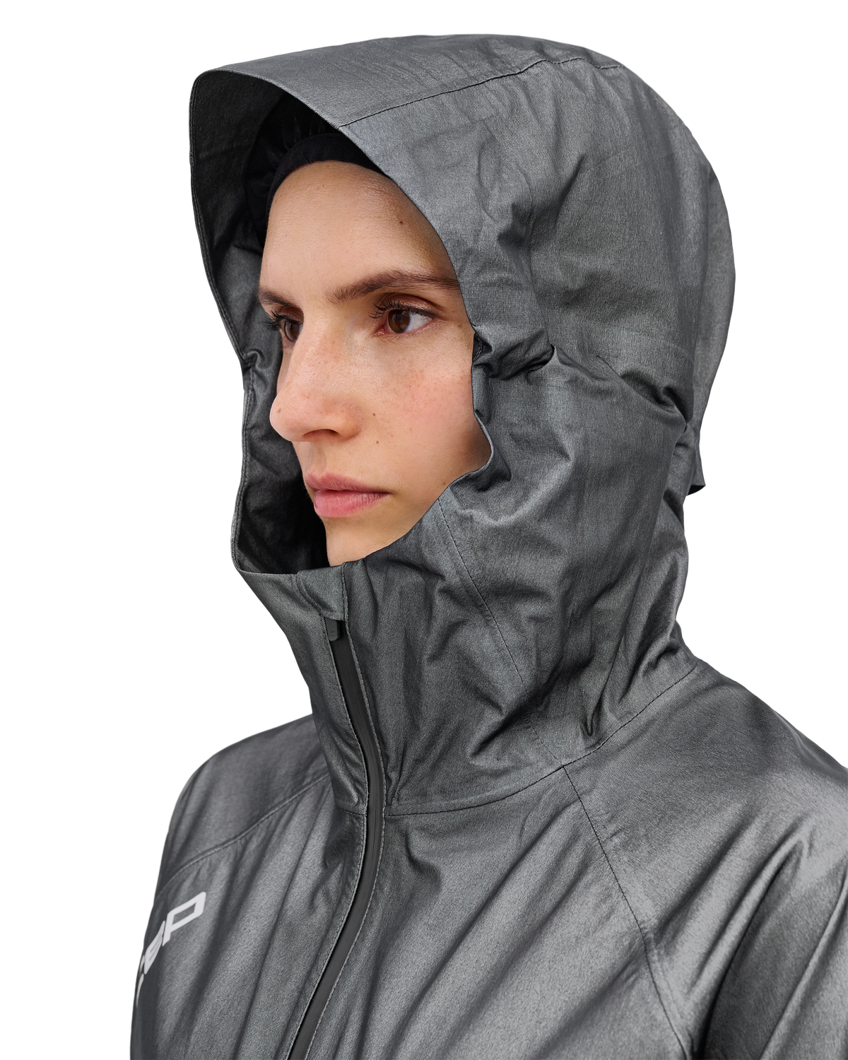 Pro Run 3-Layer Jacket, Women, Grey, close-up detail