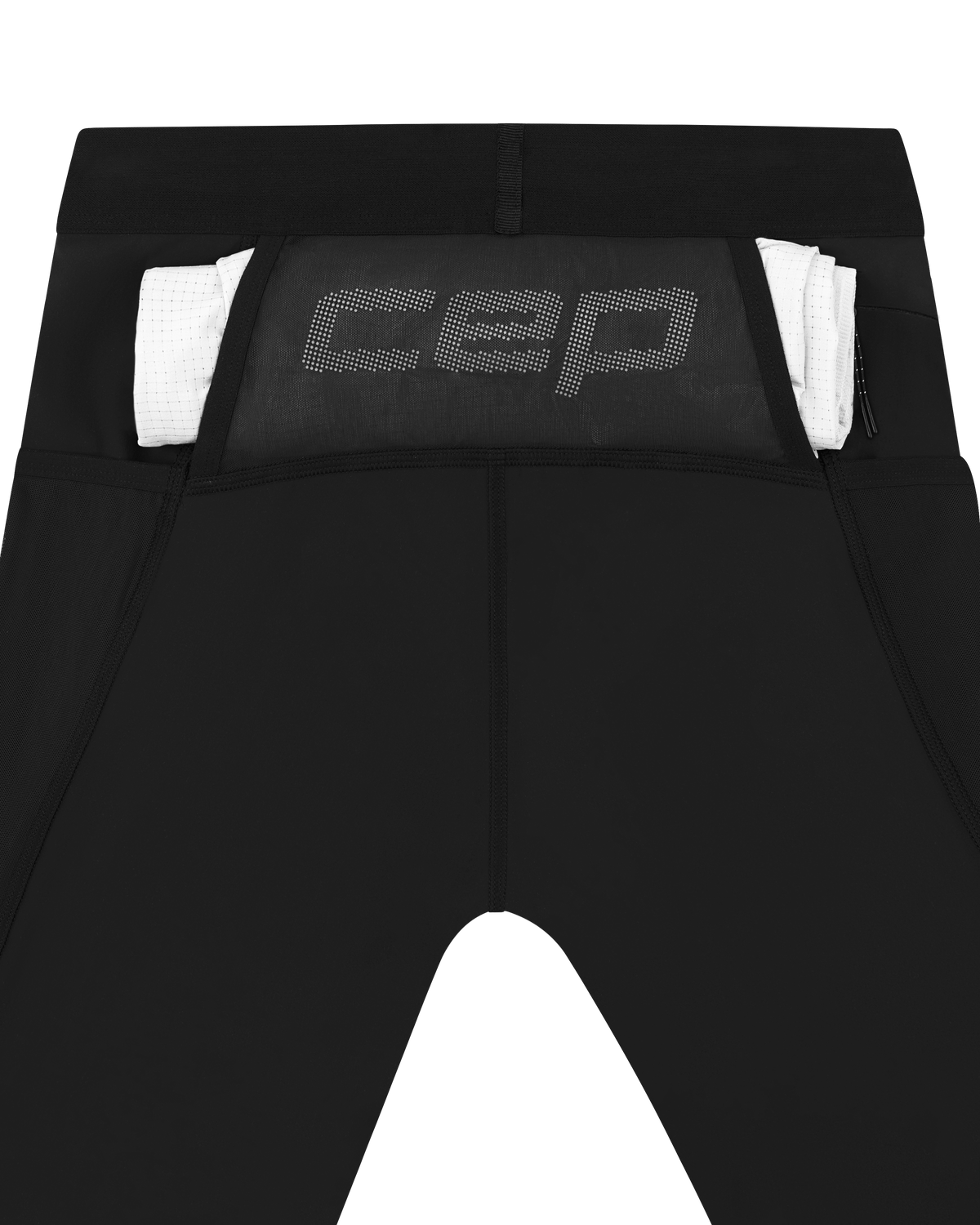 Pro Run Cargo Compression Shorts, Men, Black, close-up detail