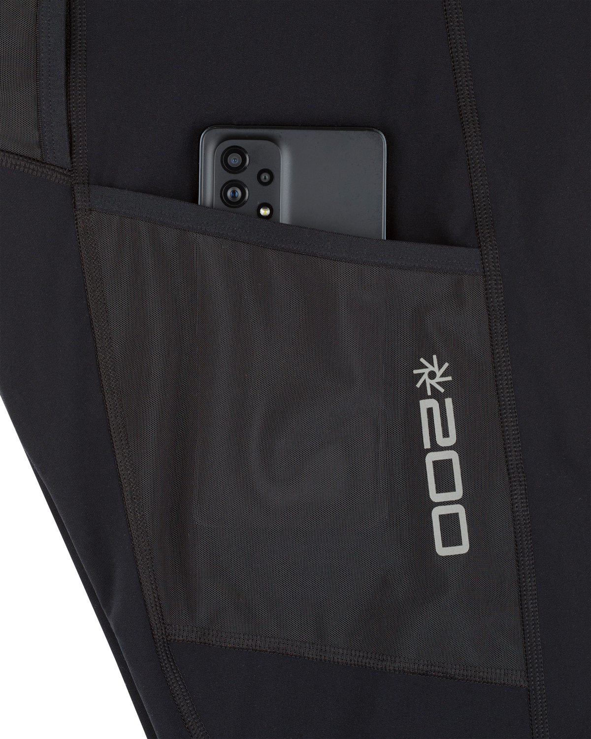 Pro Run Cargo Compression Tights, Men, Black, close-up detail