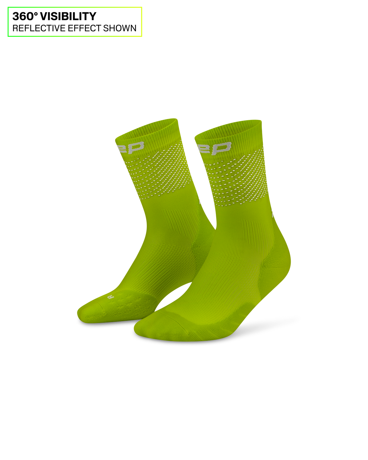Pro Run Reflective Mid Cut Compression Socks