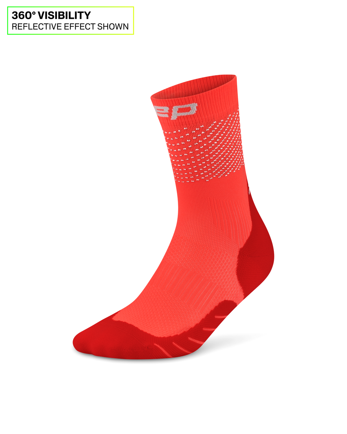 Pro Run Reflective Mid Cut Compression Socks