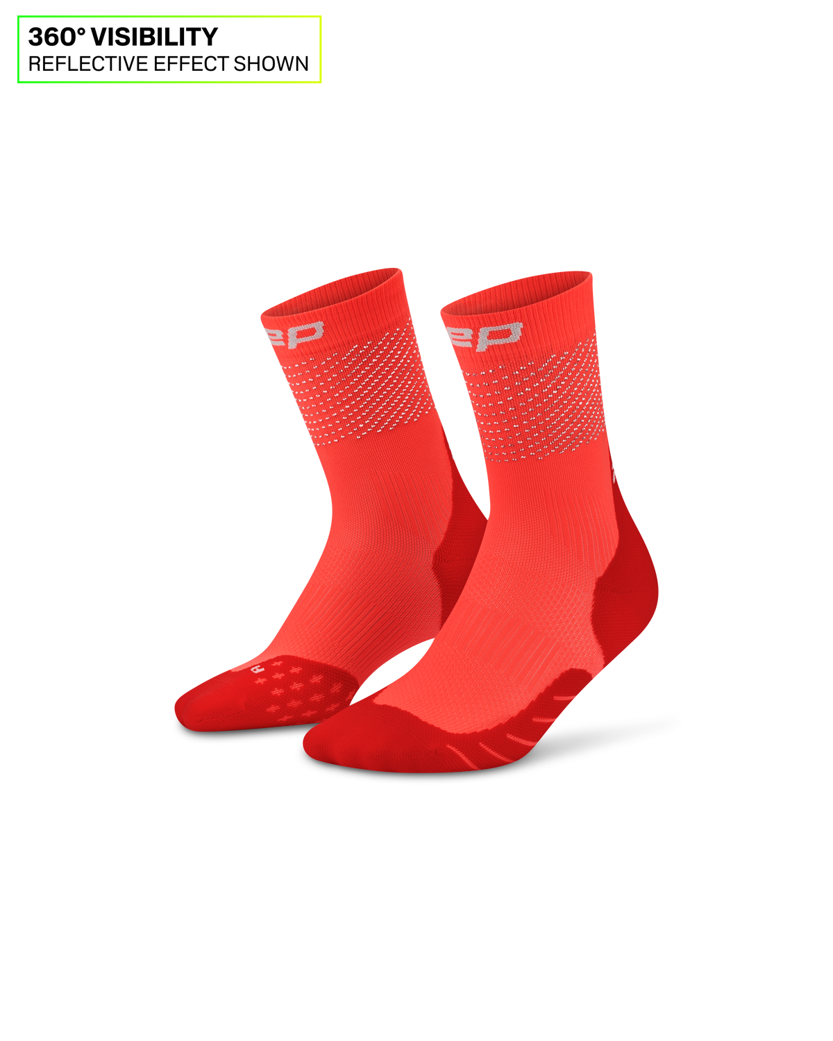 Pro Run Reflective Mid Cut Compression Socks