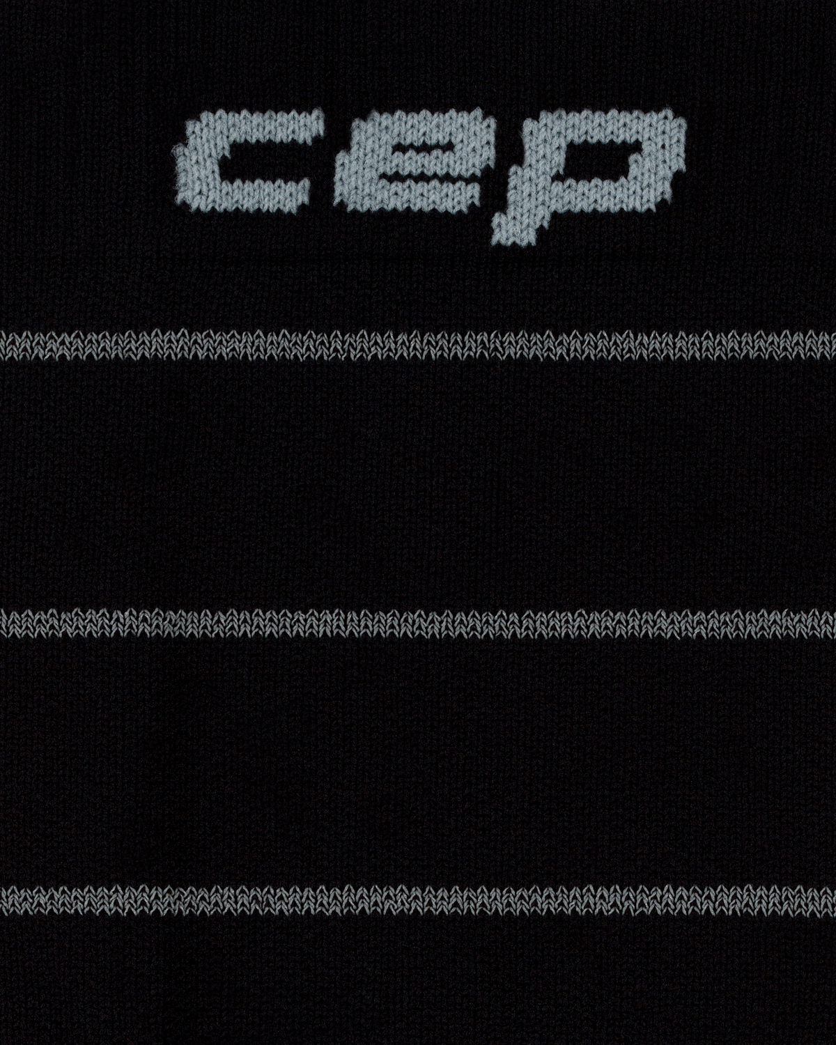 Pro Run Reflective Tall Compression Socks, Men, Black, close-up detail