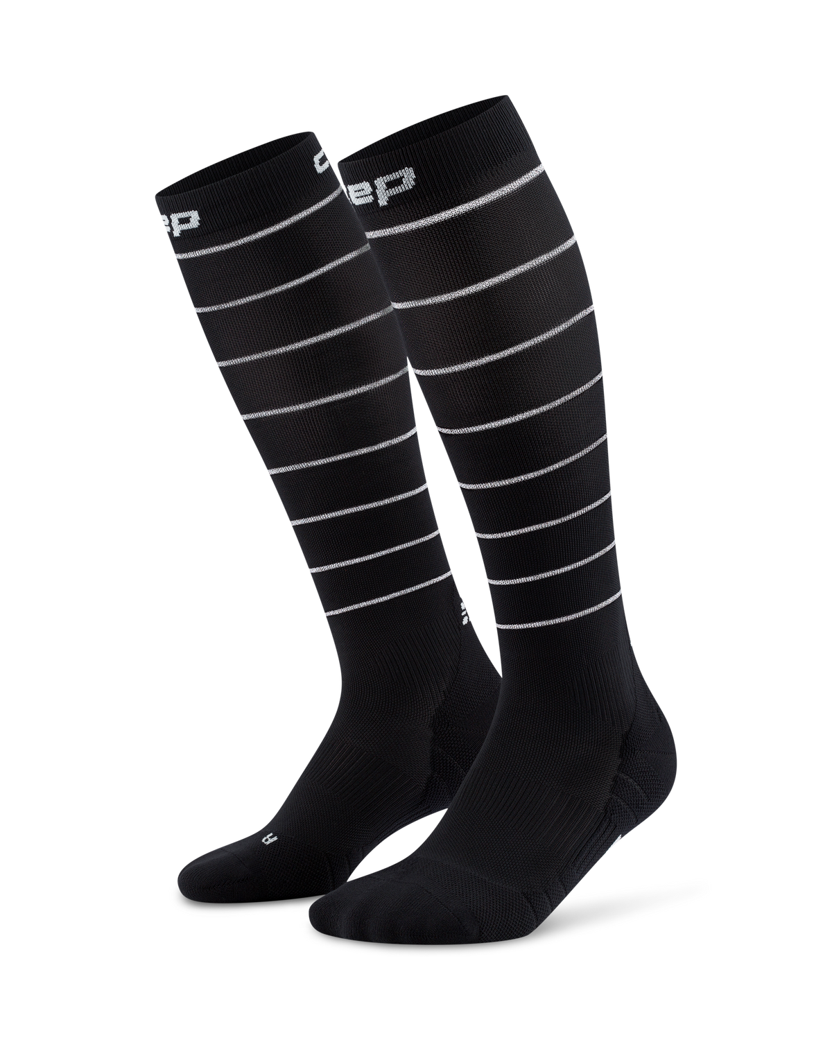 Pro Run Reflective Tall Compression Socks, Men, Black