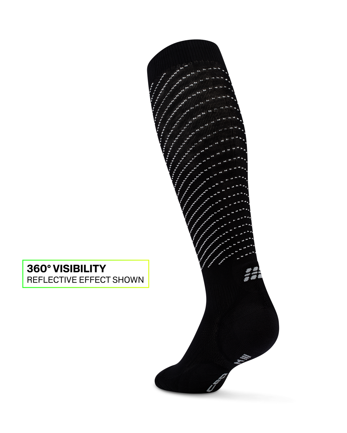 Pro Run Reflective Tall Compression Socks, Men