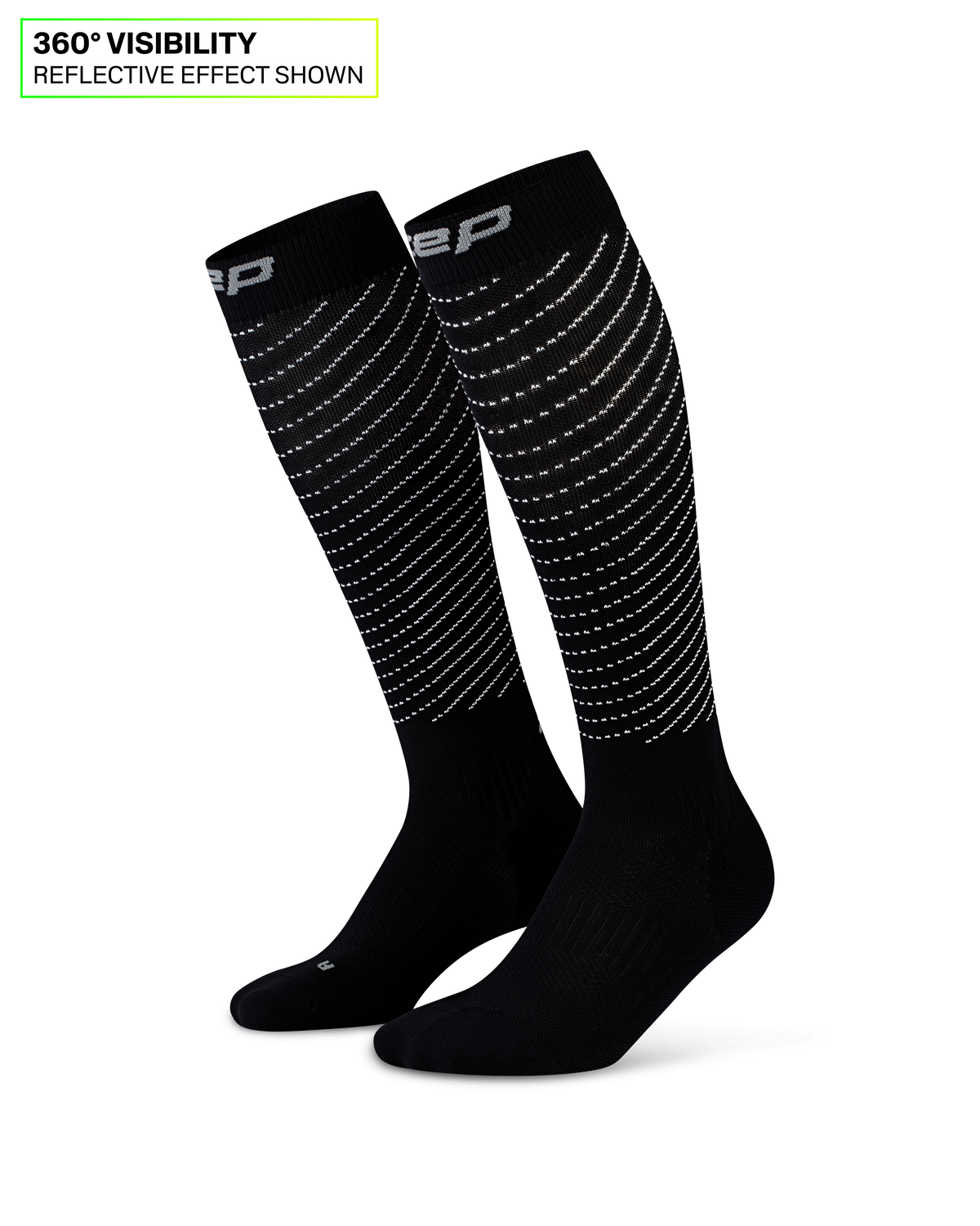 Pro Run Reflective Tall Compression Socks, Men