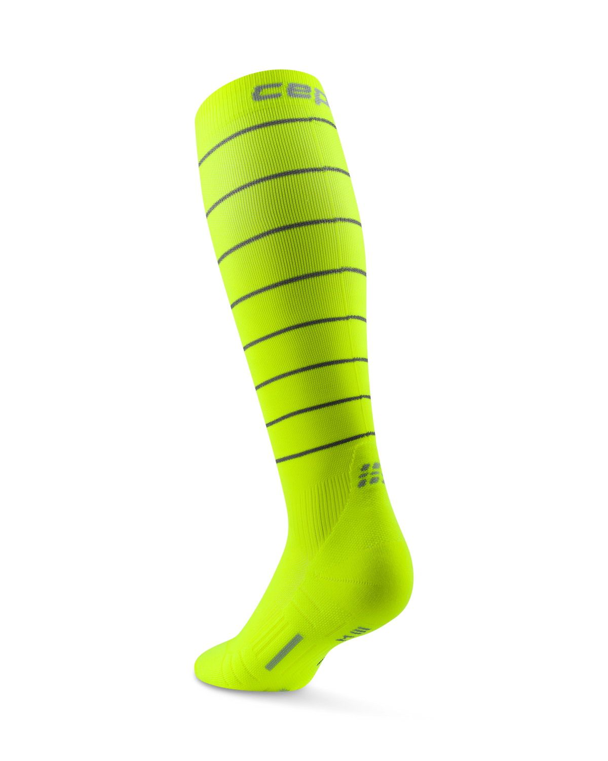 Pro Run Reflective Tall Compression Socks, Men, Neon Yellow