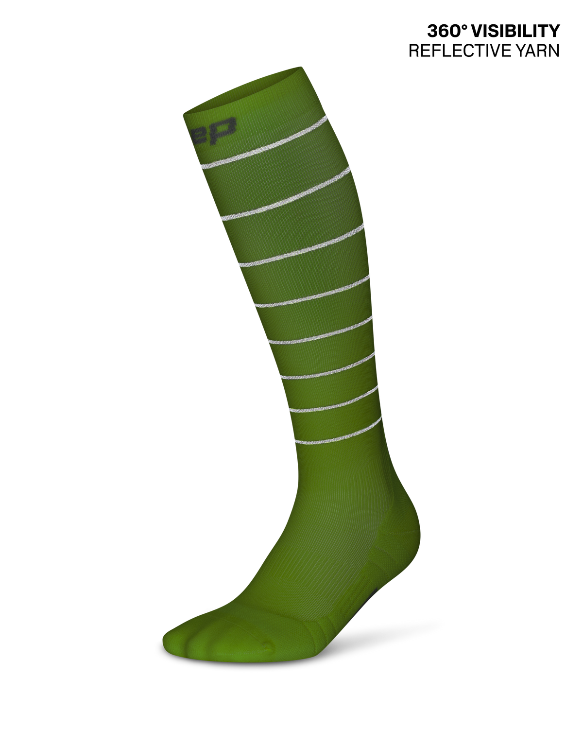 Pro Run Reflective Tall Compression Socks, Men, Neon Yellow