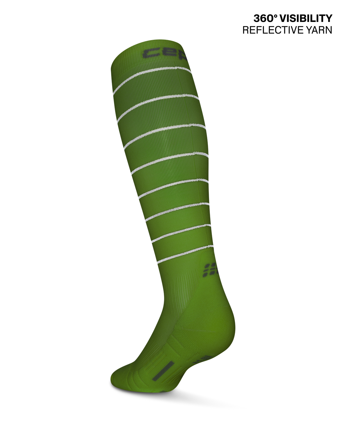 Pro Run Reflective Tall Compression Socks, Men, Neon Yellow
