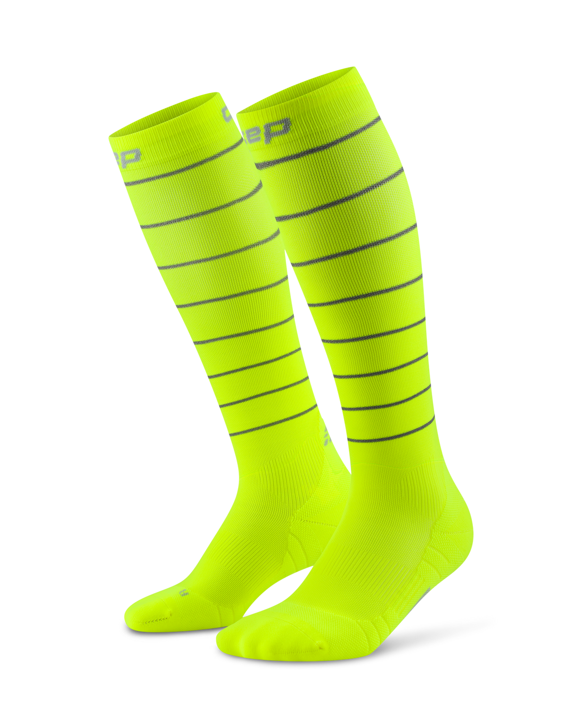 Pro Run Reflective Tall Compression Socks, Men, Neon Yellow