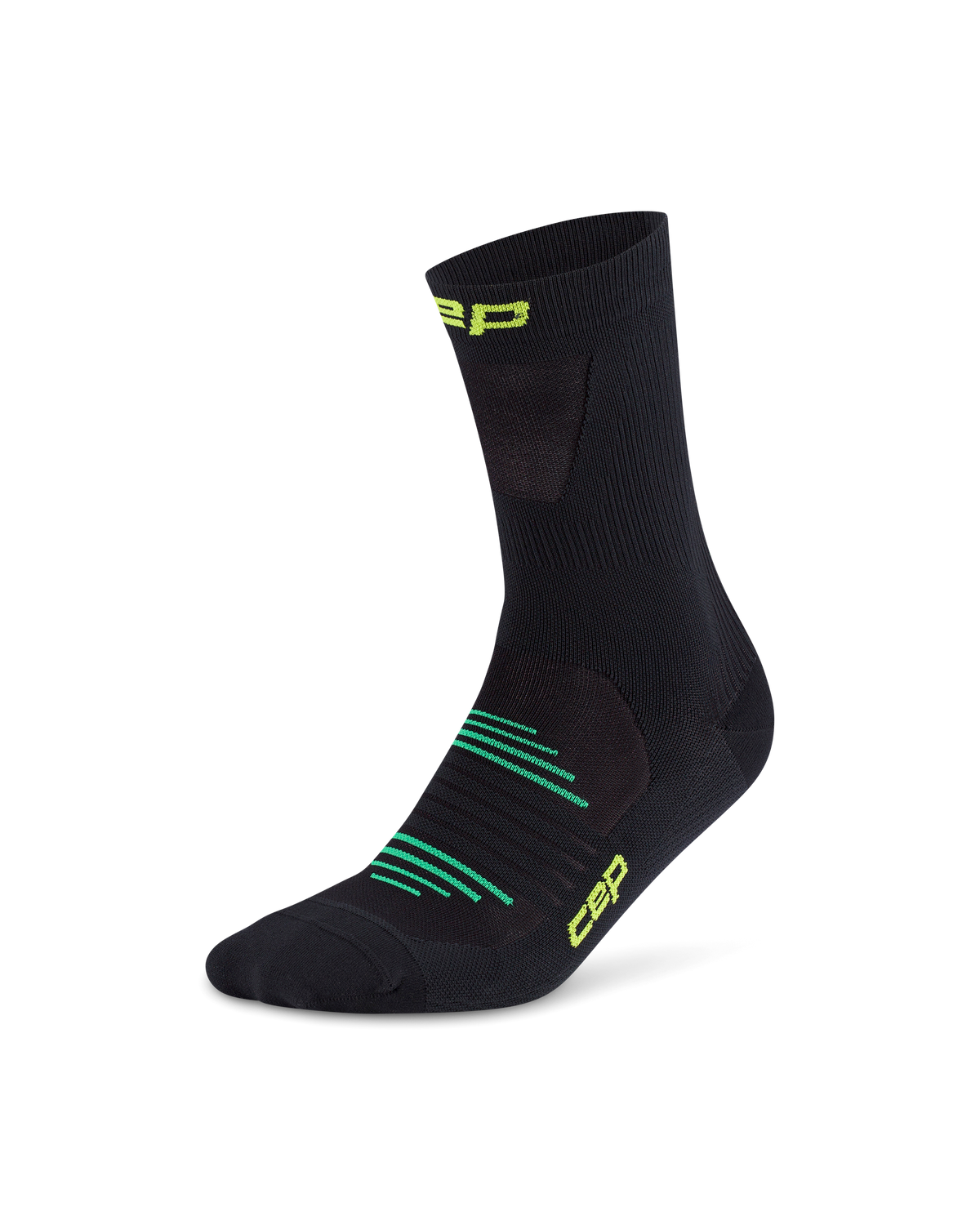 Pro Run Ultralight Mid Cut Compression Socks, Black