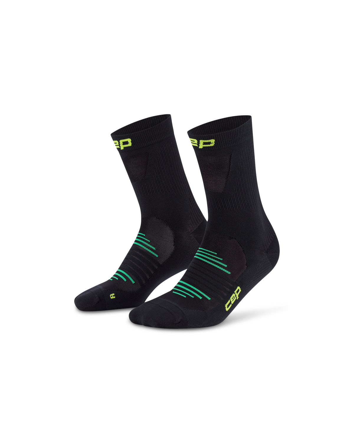 Pro Run Ultralight Mid Cut Compression Socks, Black