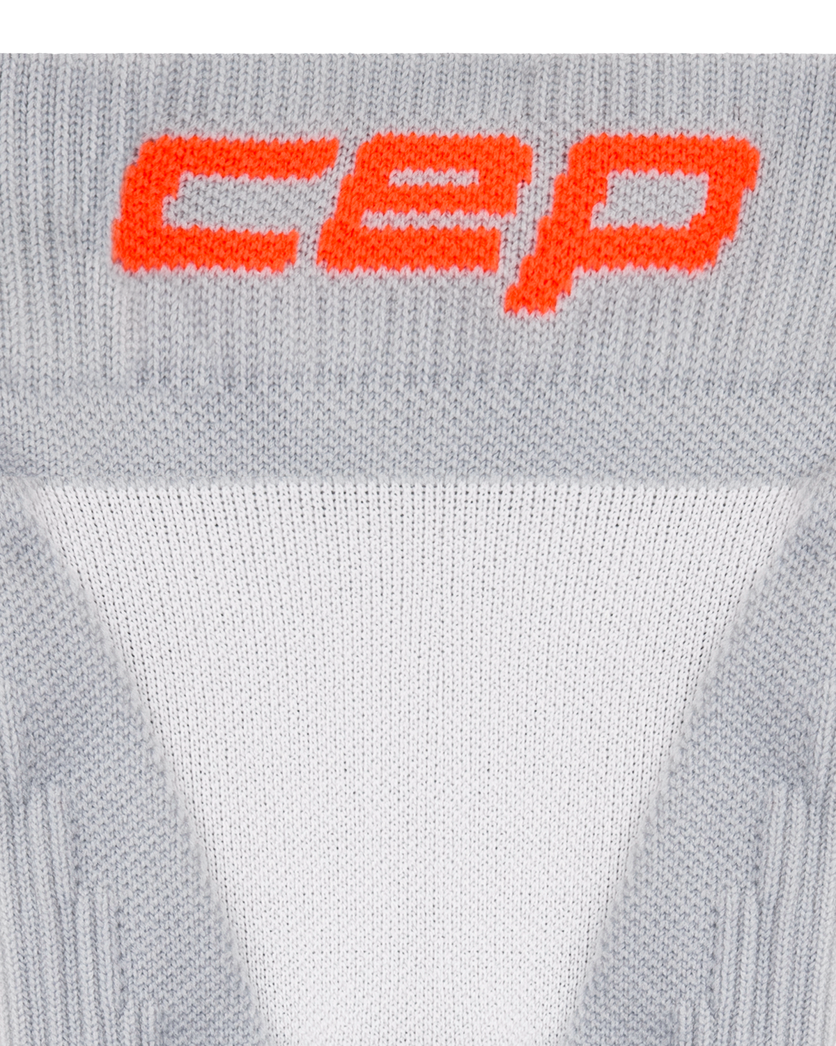 Pro Run Ultralight Mid Cut Compression Socks, Grey, close-up detail