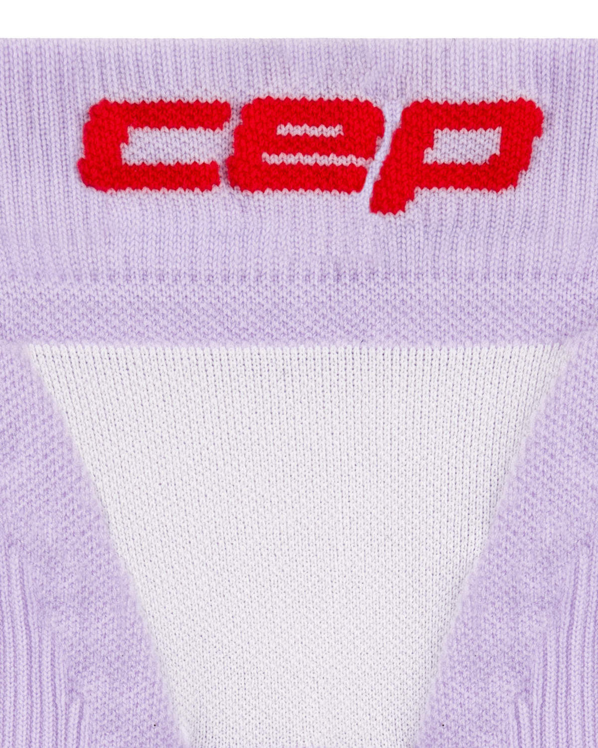 Pro Run Ultralight Mid Cut Compression Socks, Lilac, close-up detail