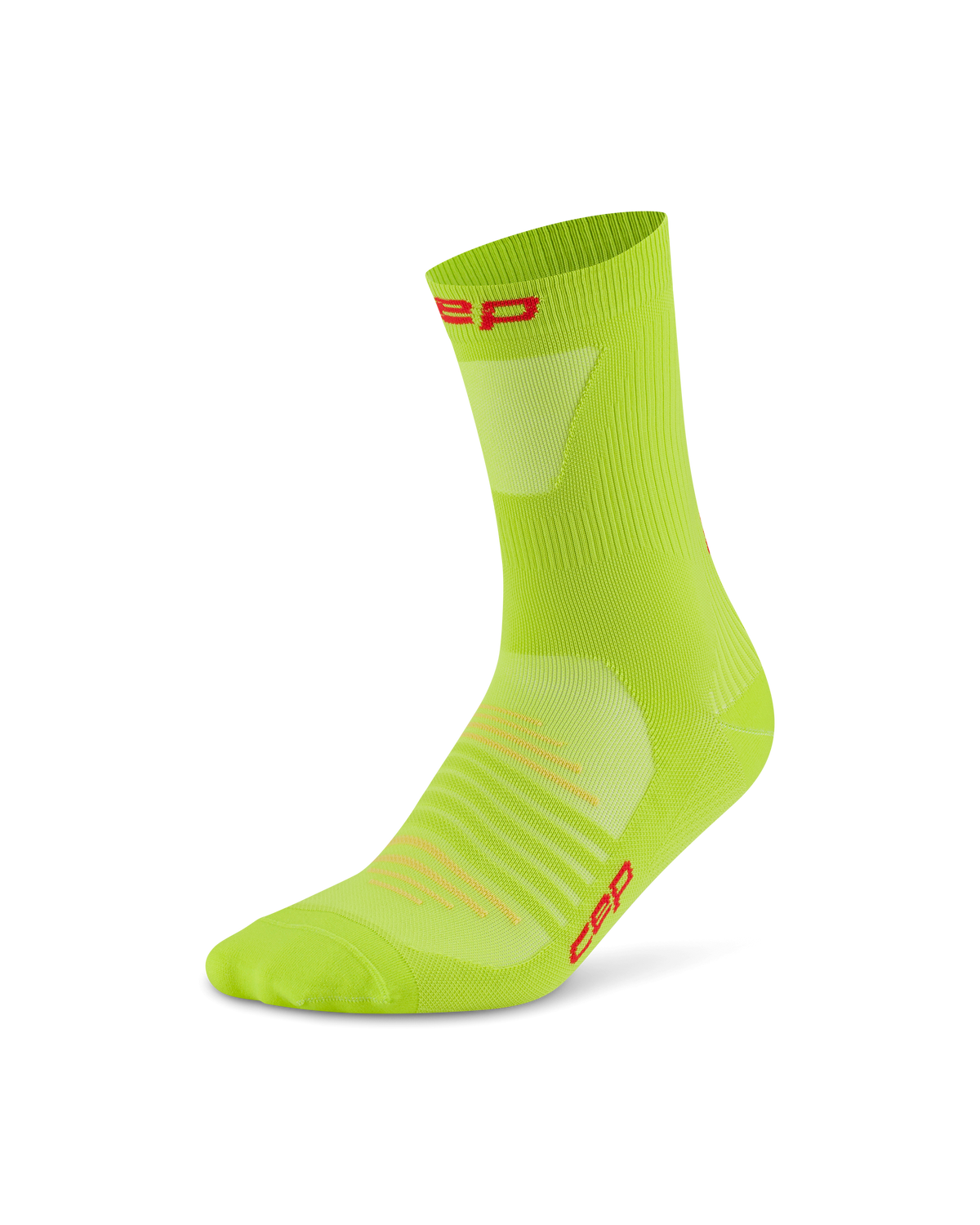 Pro Run Ultralight Mid Cut Compression Socks, Lime