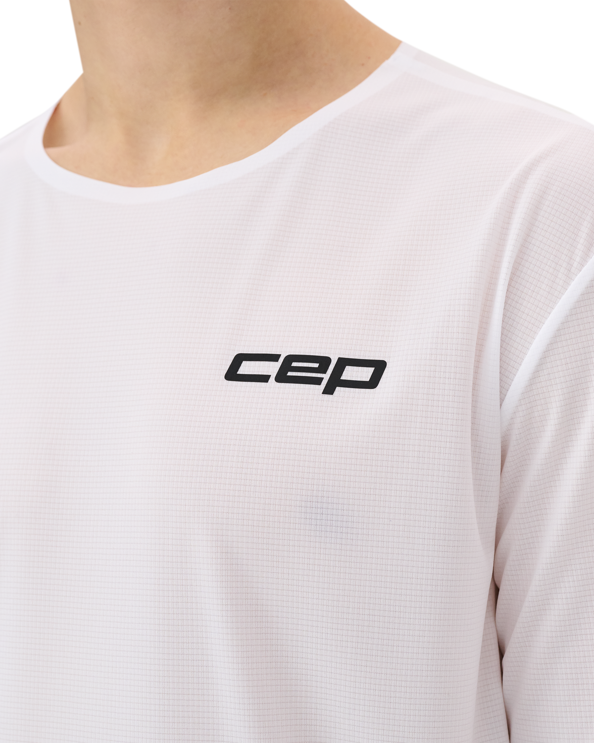 Pro Run Ultralight Short Sleeve Shirt, Men, White, close-up detail