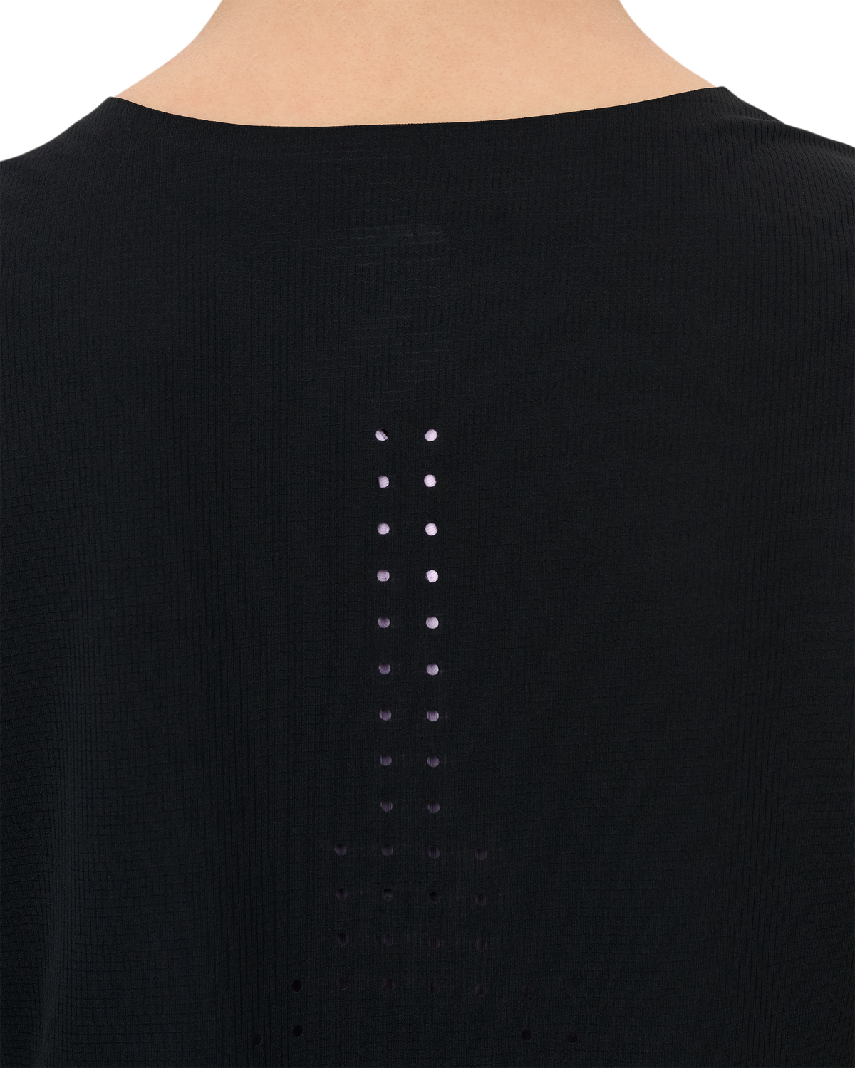 Pro Run Ultralight Short Sleeve Shirt, Women, Black, close-up detail