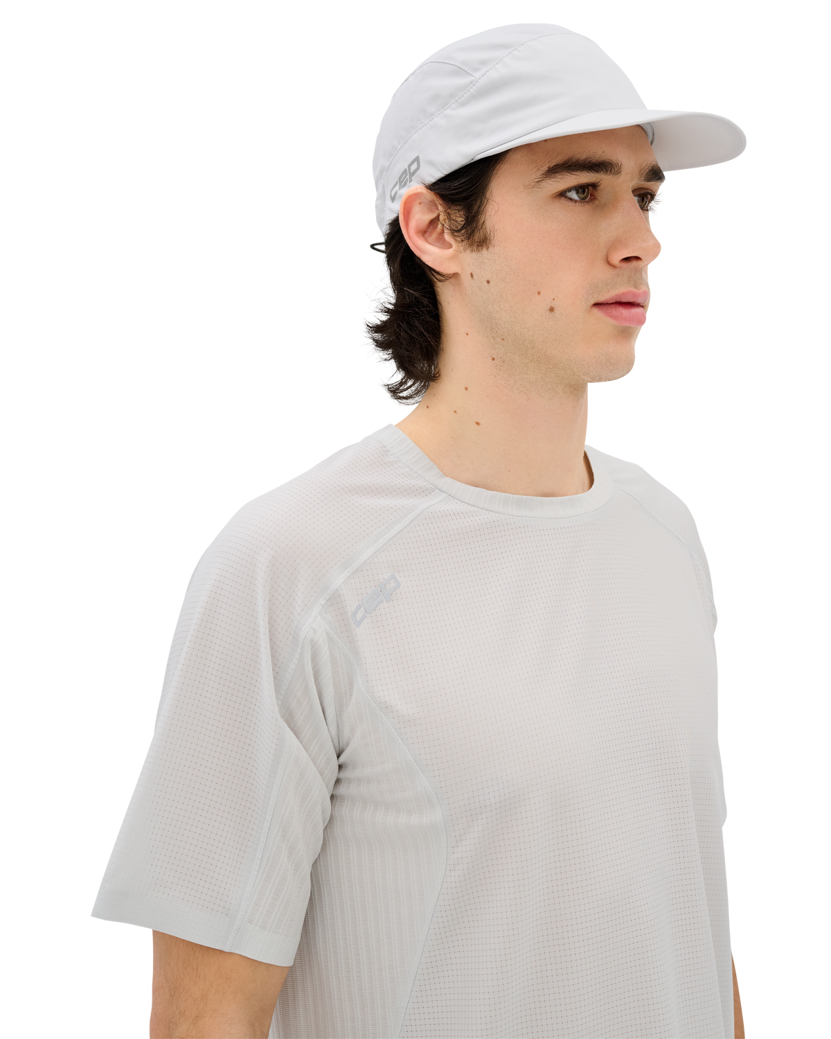 Pro Run Ultralight Short Sleeve Tech Shirt, Men, Light Grey, close-up detail