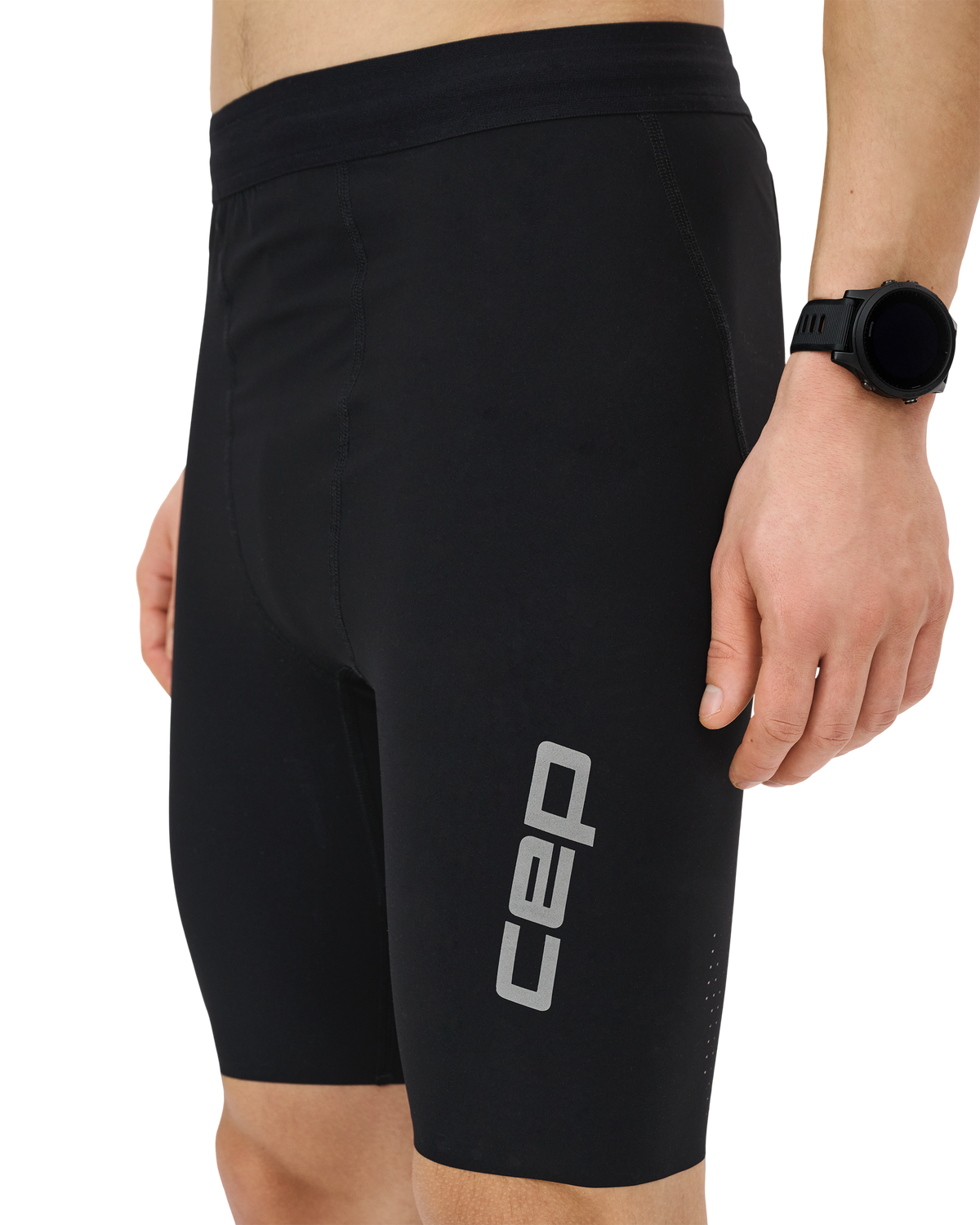 Pro Run Ultralight Compression Shorts, Men, Black, close-up detail