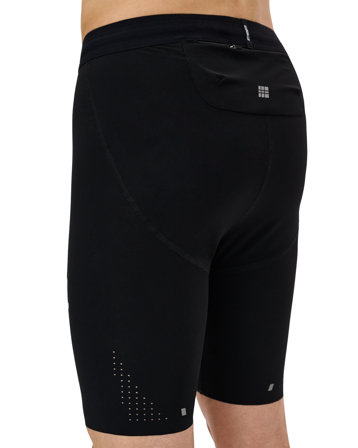 Pro Run Ultralight Compression Shorts, Men, Black, close-up detail