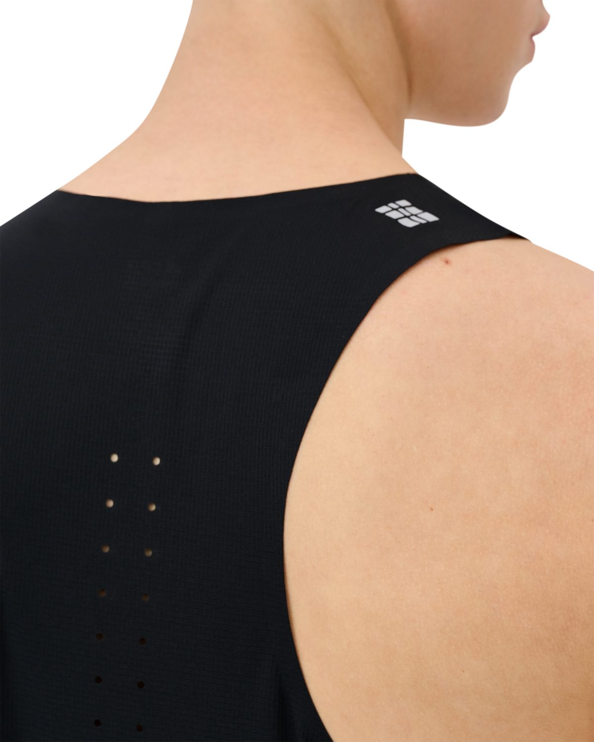 Pro Run Ultralight Tank Top, Men, Black, close-up detail