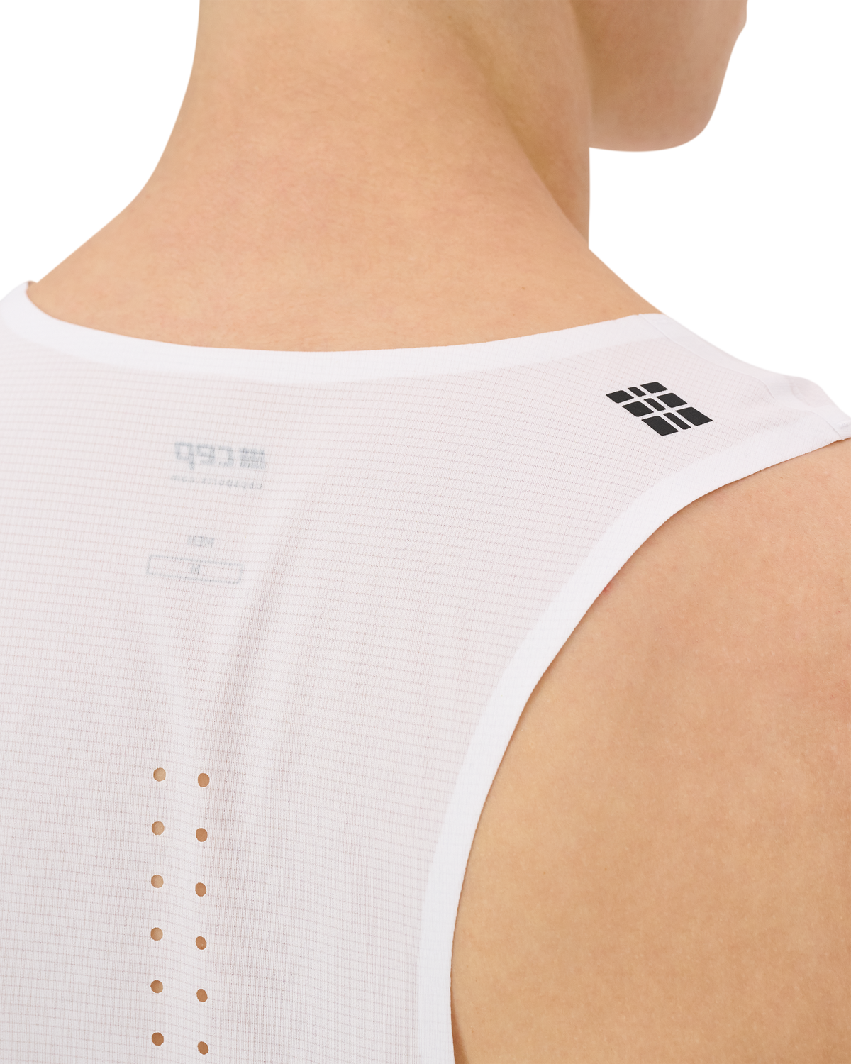 Pro Run Ultralight Tank Top, Men, White, close-up detail
