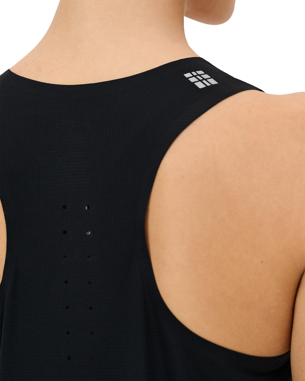 Pro Run Ultralight Tank Top, Women, Black, close-up detail