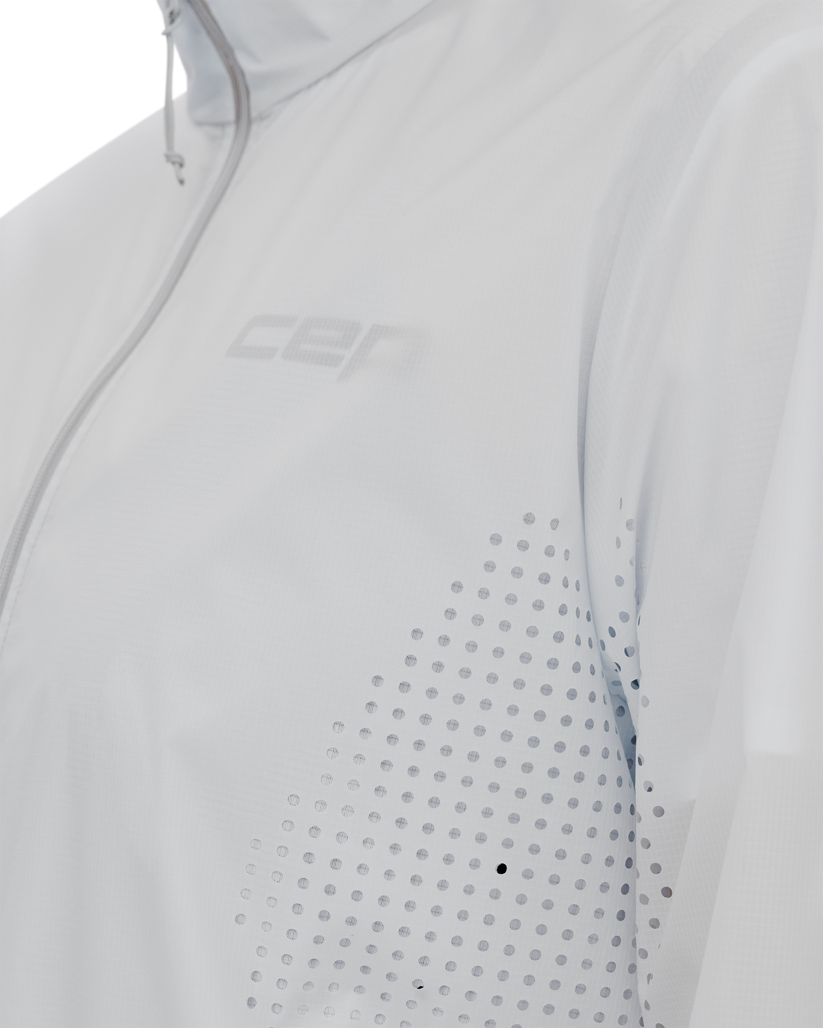 Pro Run Ultralight Windbreaker, Women, Light Grey, close-up detail